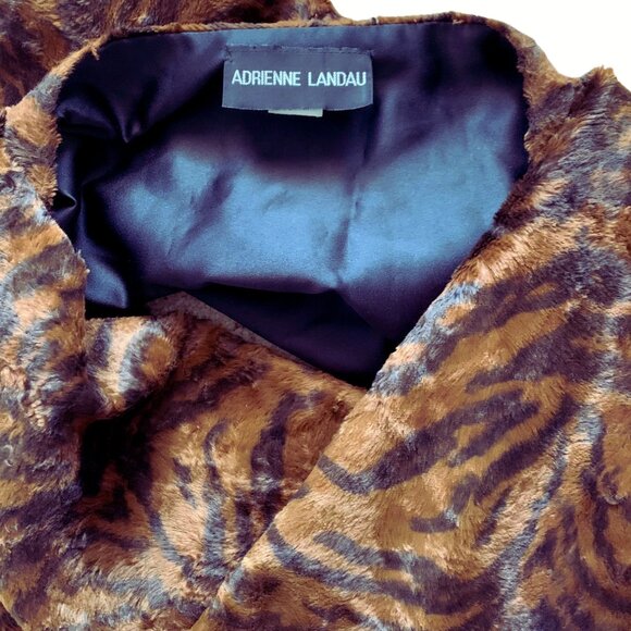 Adrienne Landau Vintage Faux Fur Animal Print Shawl - Picture 1 of 3